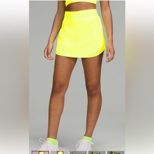 Lululemon Yellow Hotty Hot HR skort size 12 LONG